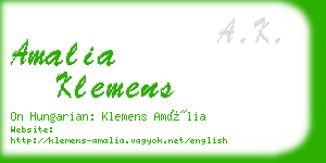 amalia klemens business card